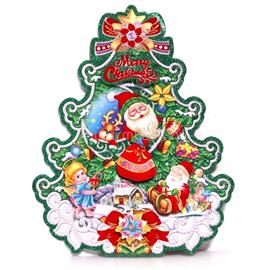 IRIS 3D karácsonyi koszorú mintás /26x32cm 2db karton dekoráció IRIS_020-14 small