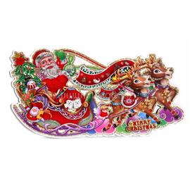 IRIS 3D Mikulás mintás/24x45cm 2db karton dekoráció IRIS_022-20 small