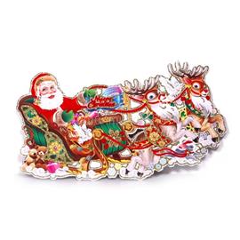 IRIS 3D Mikulás mintás/34x21cm 2db karton dekoráció IRIS_020-17 small