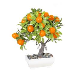 IRIS E5697 mandarin dekoráció művirággal cserépben 18x24cm IRIS_E5697 small