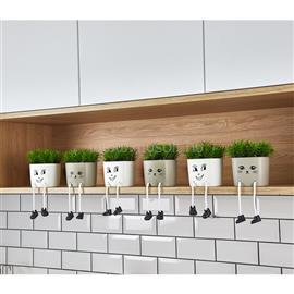 IRIS E5705 láblógató dekoráció művirággal cserépben 10x20cm IRIS_E5705 small