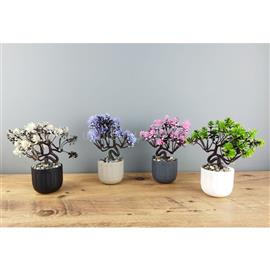 IRIS E5722 dekoráció művirággal cserépben 12x17cm IRIS_E5722 small