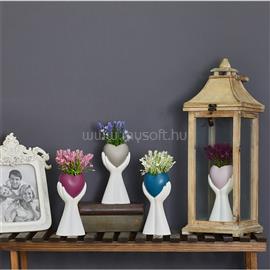 IRIS E5733 szív a kézben dekoráció művirággal 10x27cm IRIS_E5733 small