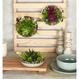 IRIS E5750 dekoráció művirággal tálban 15x10cm IRIS_E5750 small