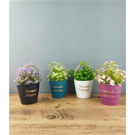 IRIS E5800 dekoráció művirággal cserépben 11x18cm IRIS_E5800 small