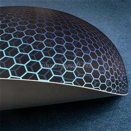 IRIS GAMER BLUE HEXAGON 120cm átmérőjű, 2mm vastag, hatszög mintás kerek padlóvédő székalátét IRIS_MAT_BLUE_120_HEX small