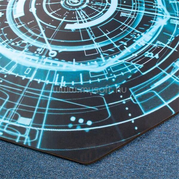 IRIS GAMER ELECTRIC  118x118cm, 3mm vastag, szögletes padlóvédő székalátét