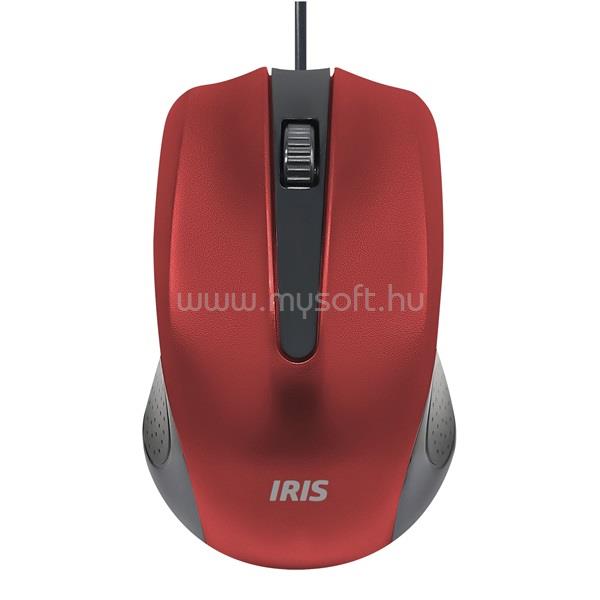 IRIS IOM861-R vezetékes egér (piros)