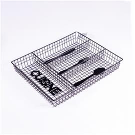 IRIS KT-210 CUISINE fémrácsos evőeszköztartó 32cmx26cmx4.5cm IRIS_KT-210 small