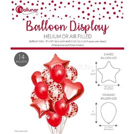 IRIS Léggömb szett,30351-REDC 18és9cm átmérő,szív/csillag/gömb formák, rózsaszín/arany, üres/konfettivel töltött IRIS_30351-REDC small