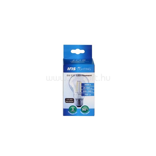 IRIS Lighting Filament A Bulb E27 FLA60 8W/3000K/720lm LED fényforrás