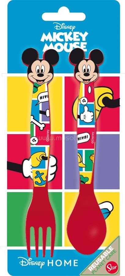 IRIS MICKEY MOUSE Disney 2 részes műanyag evőeszköz szett