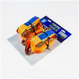 IRIS TOOLS ITCLS-6M2T blister 2db-os csomag, rakományrögzítő szett, kétrészes racsnis spanifer, 2.000 kg, 6 m, 35 mm ITCLS-6M2T small