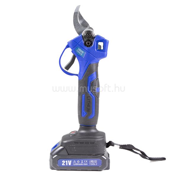 IRIS TOOLS ITSM-100 Akkus metszőolló szett (táska + metszőolló + 2 akku + töltő), 21V