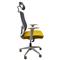 IRISOFFICE Aurora sárga/szürke ergonómikus, szövet-hálós irodai forgószék fej és háttámasszal IRISOFFICE_AURORA_SARGA_SZURKE small