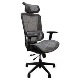 IRISOFFICE Helix szürke ergonómikus, szövet-hálós irodai forgószék fej és háttámasszal IRISOFFICE_HELIX_SZURKE small