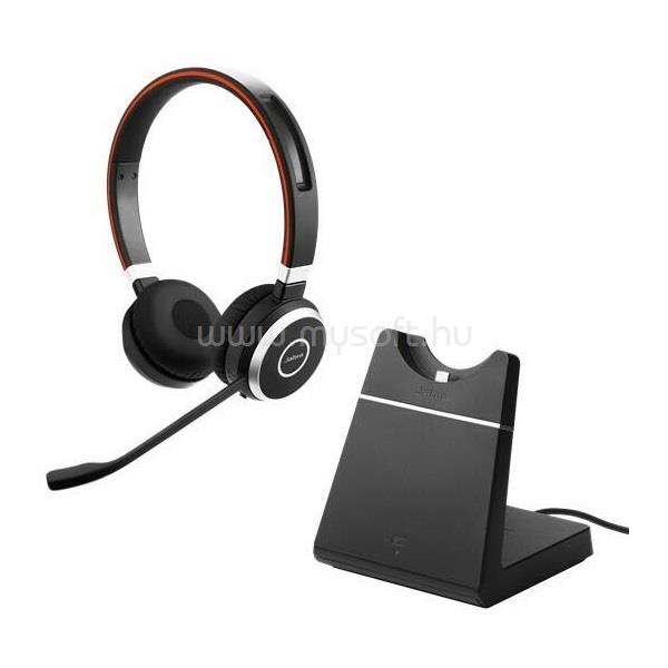JABRA Evolve 65 SE MS Stereo Bluetooth vezeték nélküli headset + Töltő állomás