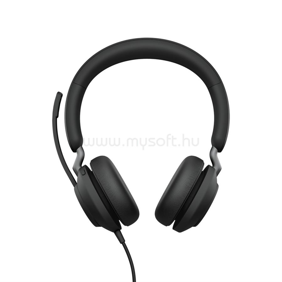 JABRA Evolve2 40 USB-A MS Vezetékes Sztereó Headset (Fekete)