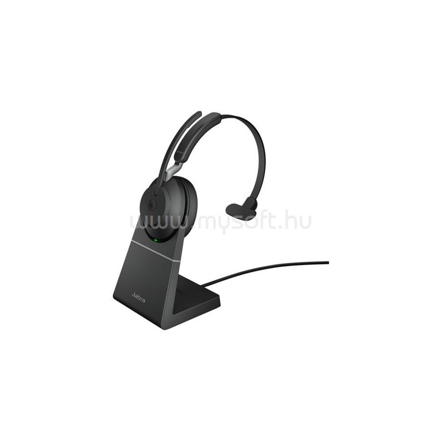JABRA Evolve2 65 UC Mono Bluetooth vezeték nélküli headset + töltőállomás