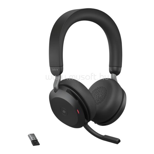 JABRA Evolve2 75, Link380c MS Stereo vezeték nélküli headset (fekete)