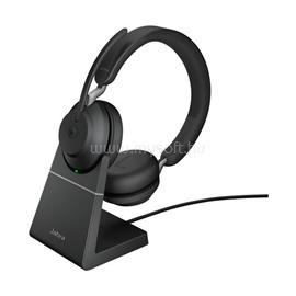 JABRA Fejhallgató - Evolve2 65 MS Teams Stereo Bluetooth Vezeték Nélküli, Mikrofon + Töltő állomás 26599-999-989 small