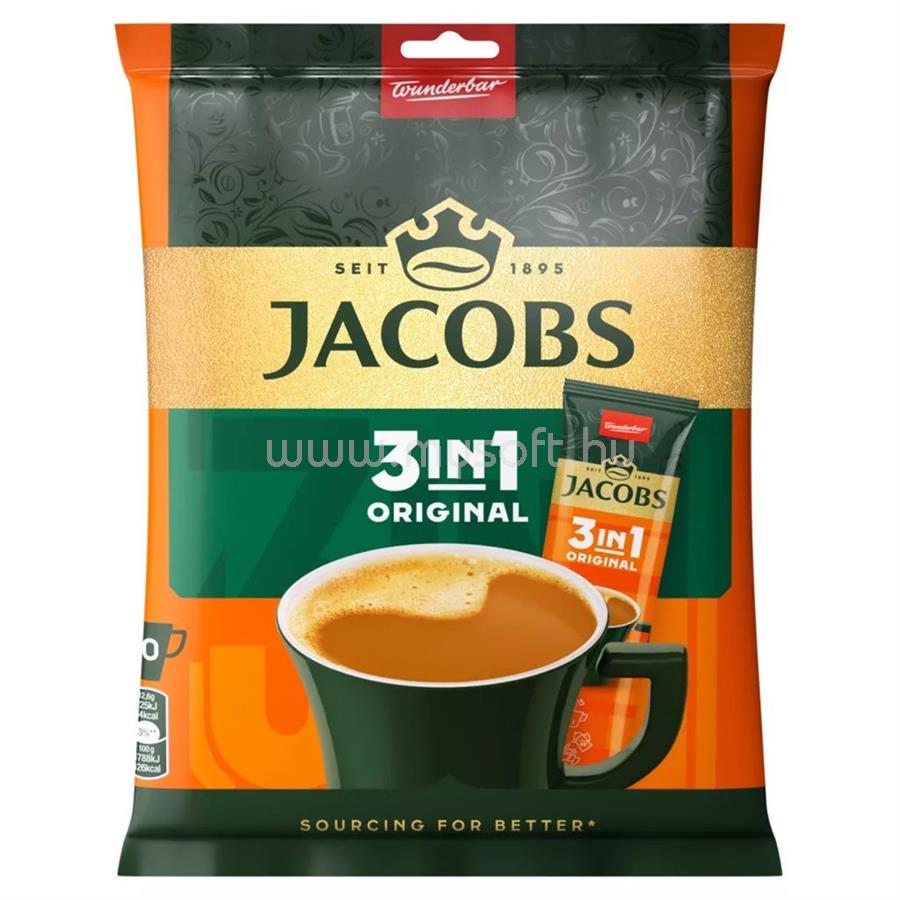 JACOBS Kávé instant, 10 x 12,6 g, 3in1