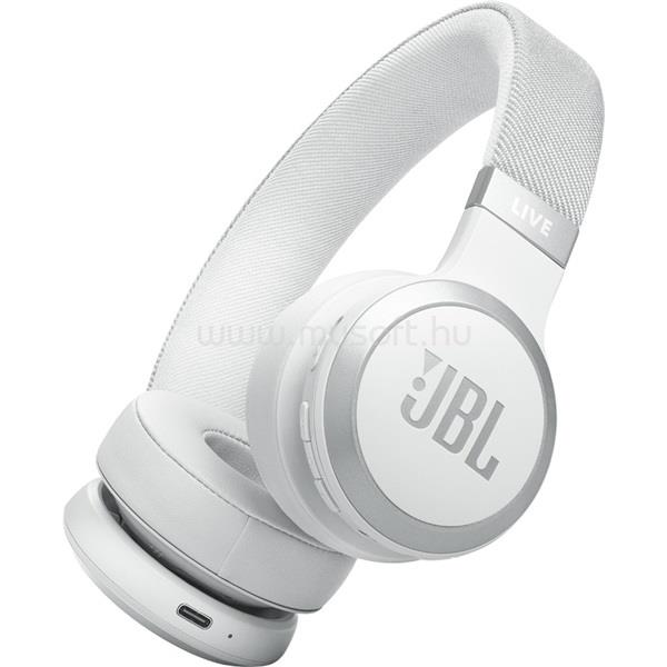JBL LIVE 670 BTNC Bluetooth zajszűrős fejhallgató (fehér)