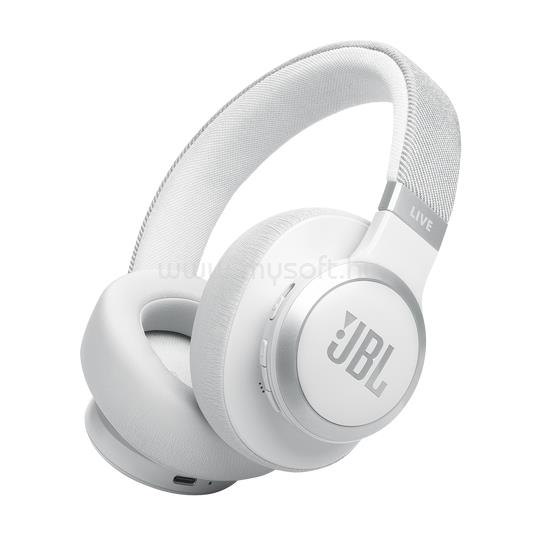 JBL LIVE 770 BTNC Bluetooth zajszűrős fejhallgató (fehér)
