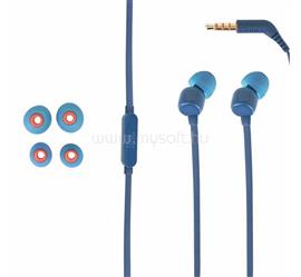 JBL T160 fülhallgató SZTEREO (3.5mm jack, mikrofon, felvevő gomb, lapos kábel) KÉK JBLT160BLU small