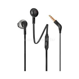 JBL T205 fülhallgató SZTEREO 3.5mm jack, lapos kábel, FEKETE JBLT205BLK small