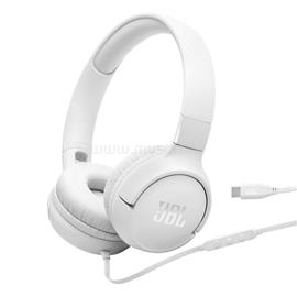 JBL Tune 520C  USB-C vezetékes mikrofonos fejhallgató (fehér) JBLT520CWHT small