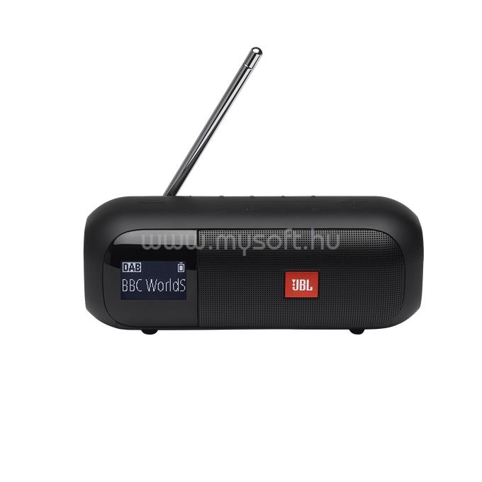 JBL Tuner2 hordozható Bluetooth FM/DAB rádiós hangszóró (fekete)