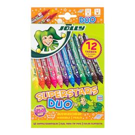 JOLLY Superstars Duo 12 darabos kétvégű filctoll készlet 4425-0001 small