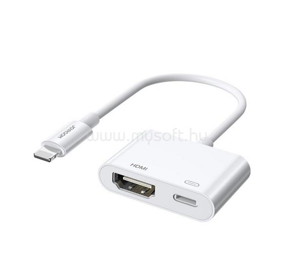 JOYROOM JOYROOM adapter kábel HDMI+lightning aljzat + lightning FEHÉR