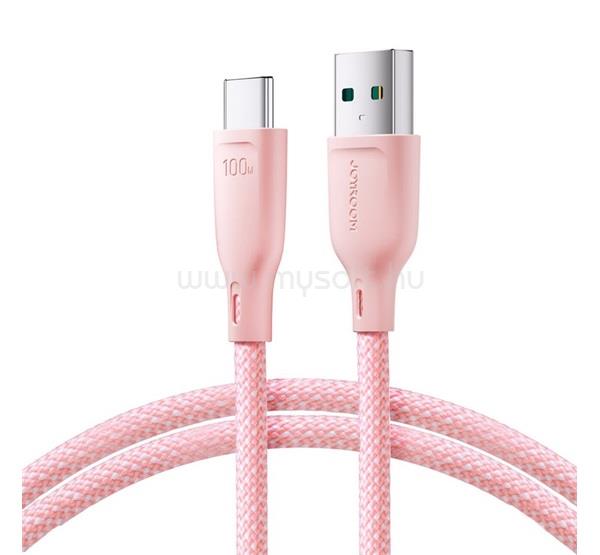 JOYROOM JOYROOM adatkábel USB - Type-C, 100cm, RÓZSASZÍN