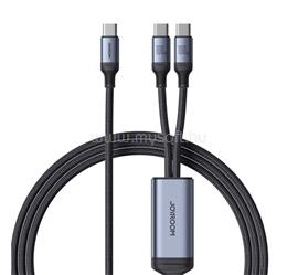 JOYROOM JOYROOM adatkábel 2in1 Type-C - Type-C/Type-C, 150cm, FEKETE JOYROOM_SA21-1T2_C small
