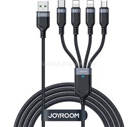 JOYROOM JOYROOM adatkábel 4in1 USB - Type-C/2 lightning/microUSB, 120cm, FEKETE JOYROOM_S-1T4018A18 small