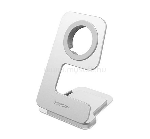 JOYROOM iPhone Duo / 17e / 16e JOYROOM asztali töltőállvány wireless, összehajtható, EZÜST