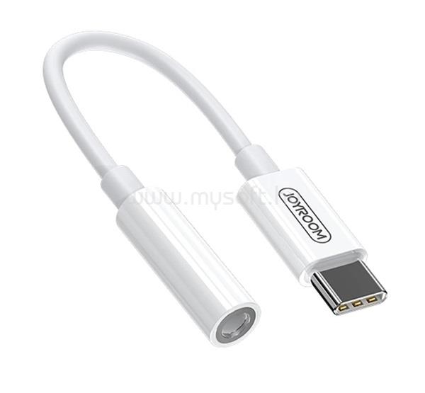 JOYROOM JOYROOM audió adapter kábel 3.5mm jack aljzat - Type-C FEHÉR