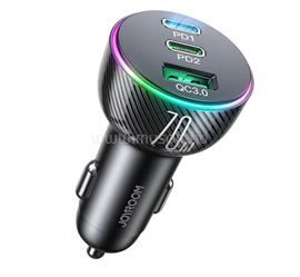 JOYROOM JOYROOM autós töltő USB+2 Type-C aljzat 70W, PD gyorstöltő 3.0, FEKETE JOYROOM_JR-CL26_3 small