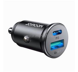 JOYROOM JOYROOM autós töltő USB+Type-C aljzat 30W, PD gyorstöltő, FEKETE JOYROOM_JR-CCN05 small