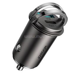 JOYROOM autós töltő USB+Type-C aljzat 45W, PD gyorstöltő 3.0, SÖTÉTSZÜRKE JOYROOM_C-A35_G small