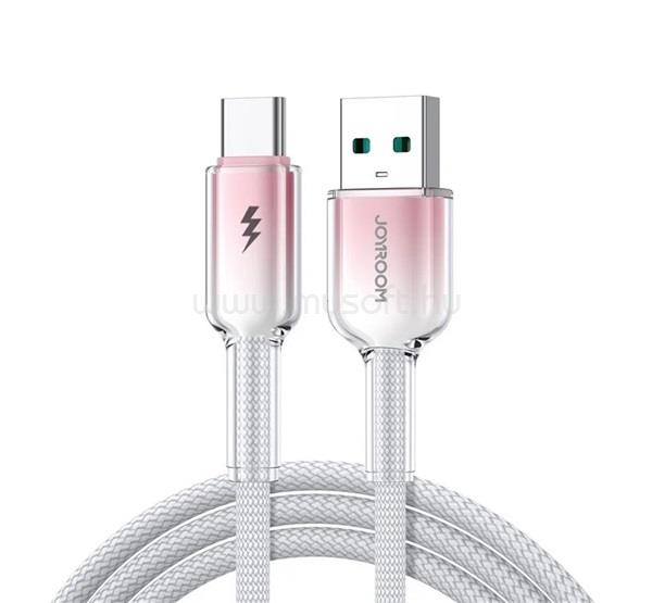 JOYROOM JOYROOM CRYSTAL-CLEAR adatkábel USB - Type-C, 120cm, FEHÉR