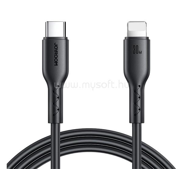 JOYROOM iPhone 14 Plus / 14 Pro Max / 14 Pro JOYROOM FLASH-CHARGE SERIES adatkábel Type-C - lightning, 100cm, FEKETE