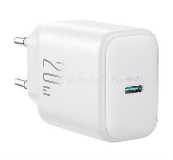 JOYROOM JOYROOM hálózati töltő Type-C aljzat 20W, PD gyorstöltő, FEHÉR