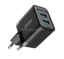 JOYROOM JOYROOM JR-TCN01 hálózati töltő 2 USB aljzat 12W, gyorstöltő, FEKETE JOYROOM_JR-TCN01 small
