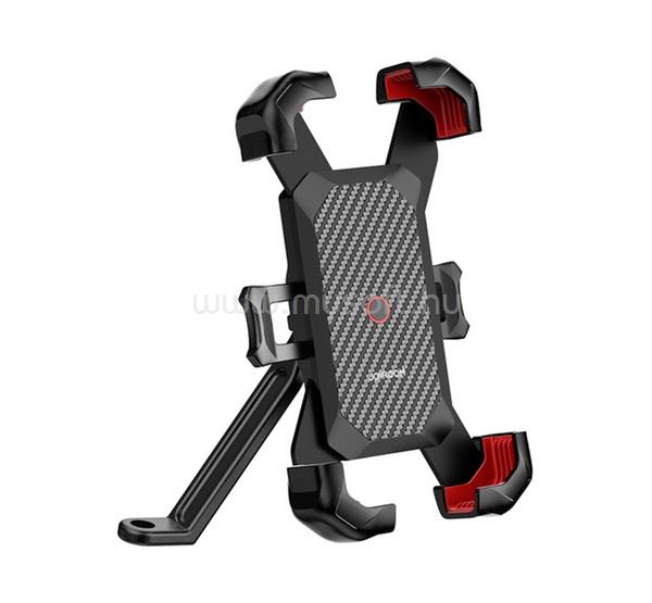 JOYROOM motoros telefontartó tükörre rögzíthető, 4.7 - 7" méret, FEKETE