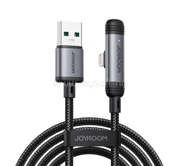 JOYROOM iPhone 14 Plus / 14 Pro Max / 14 Pro JOYROOM S-A56 ENJOYX SERIES adatkábel USB - lightning, 120cm, FEKETE