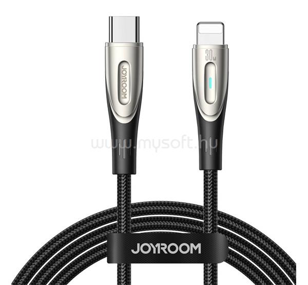 JOYROOM iPhone 14 Plus / 14 Pro Max / 14 Pro JOYROOM STAR-LIGHT adatkábel Type-C - lightning, 120cm, FEKETE