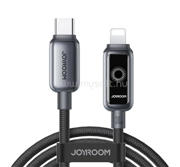 JOYROOM iPhone 14 Plus / 14 Pro Max / 14 Pro JOYROOM STARFLIGHT A55 adatkábel Type-C - lightning, 120cm, FEKETE